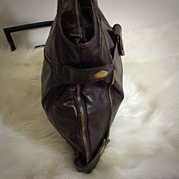 Unzip to expand! ACP High End Chocolate Brown Leather Bag! - Picture 5 of 8